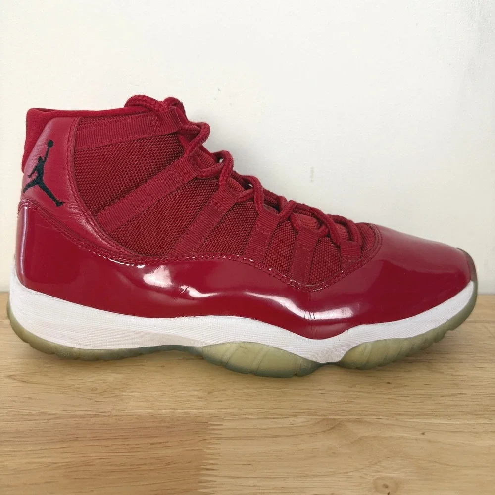 Nike Air Jordan 11 X1 Retro Win Like 96 Mens 9 Gym Red White 378037-623